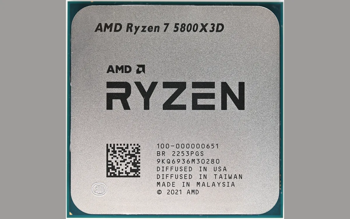 An AMD Ryzen 7 5800X3D desktop processor